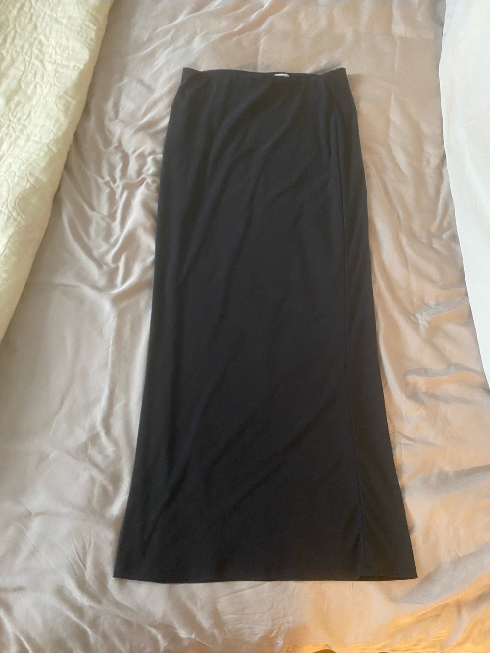 Babaton Navy Blue Maxi Straight Skirt